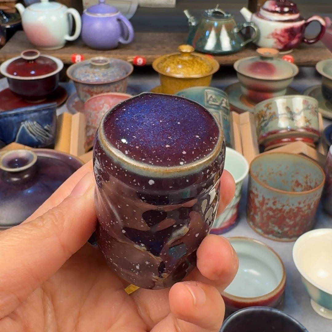 海***川摆件陶钧瓷单杯钧瓷单杯钧瓷单杯