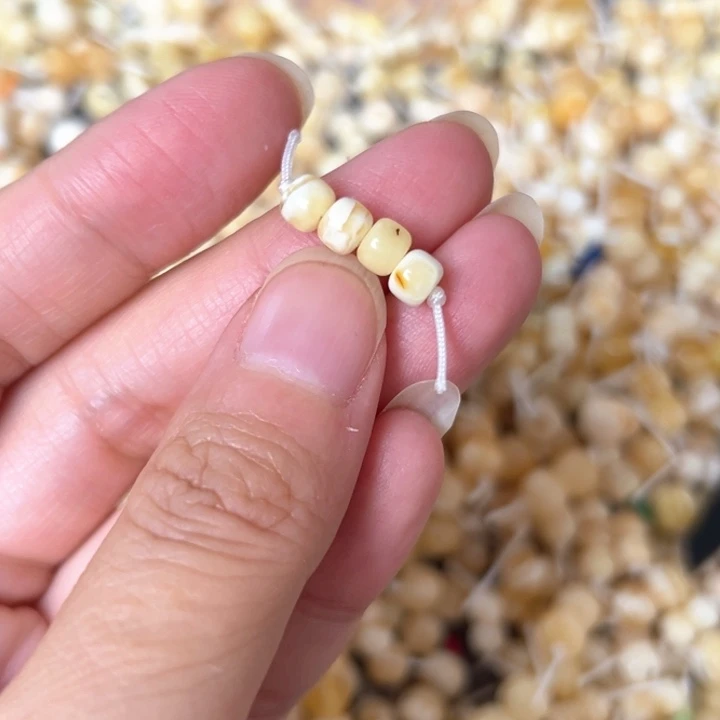 蜜蜡未镶嵌裸石5.2mm一组