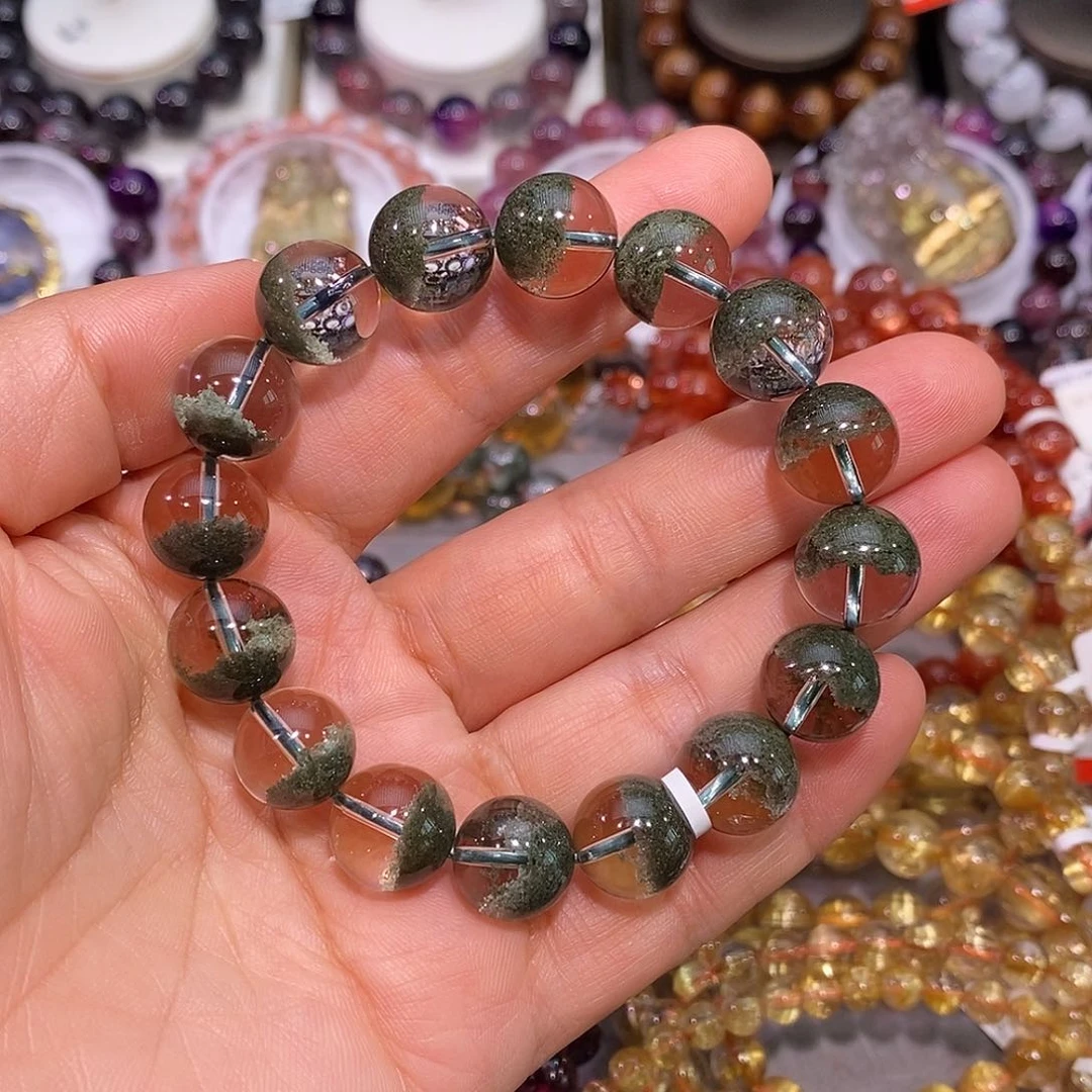 未镶嵌手链水晶绿幽灵12.8