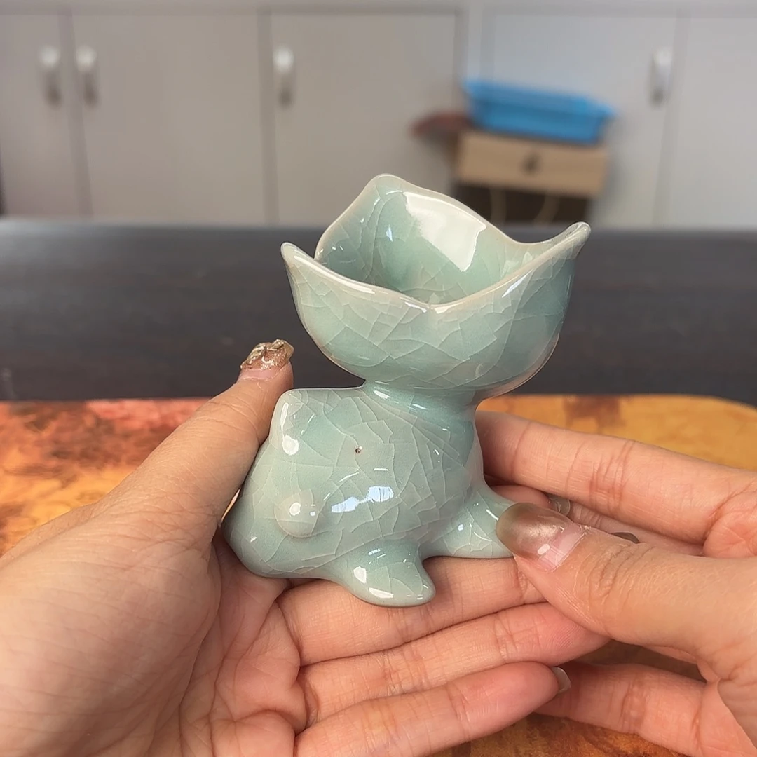 龙泉云间青瓷小米茶器