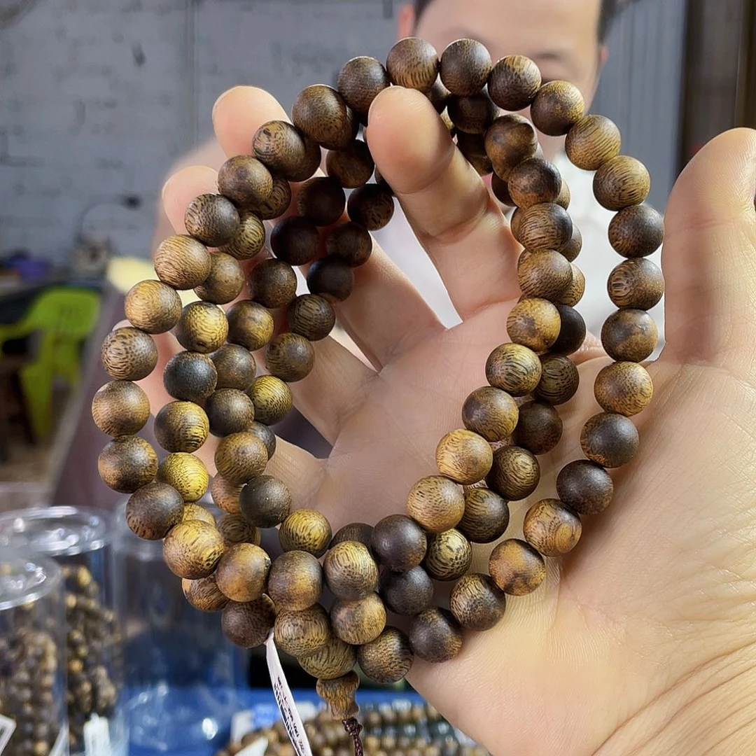 沉香手串海南流油王圆珠长串1.0/40克多样性发一