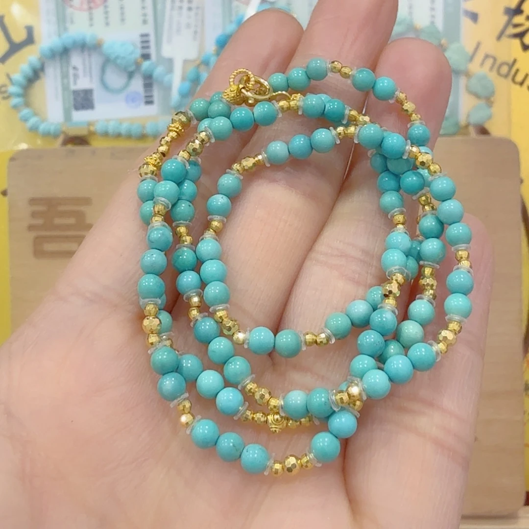 绿松石18K金镶嵌珠宝奇石