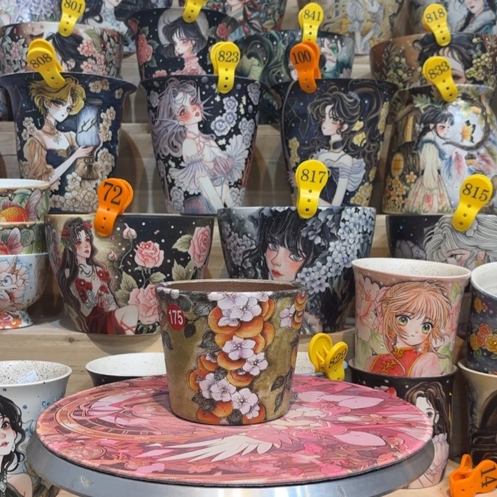 景德镇手绘花盆陶瓷11/10