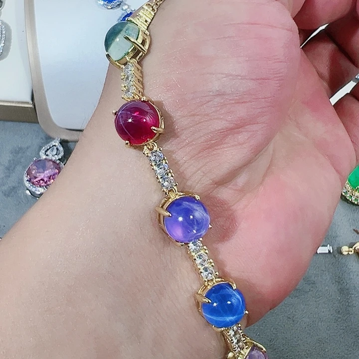 钨金无红宝篮宝满钻镶嵌