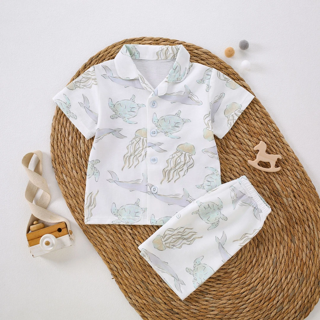 939-【水母--儿童家居服】-直播间宝宝秋衣连体链接专属