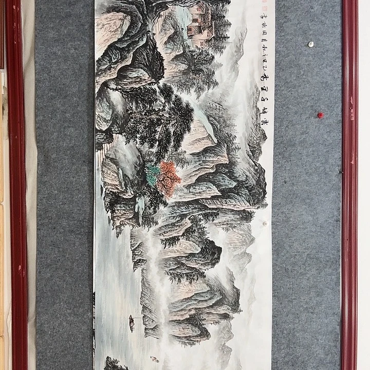国画手绘国画云峰千里秀