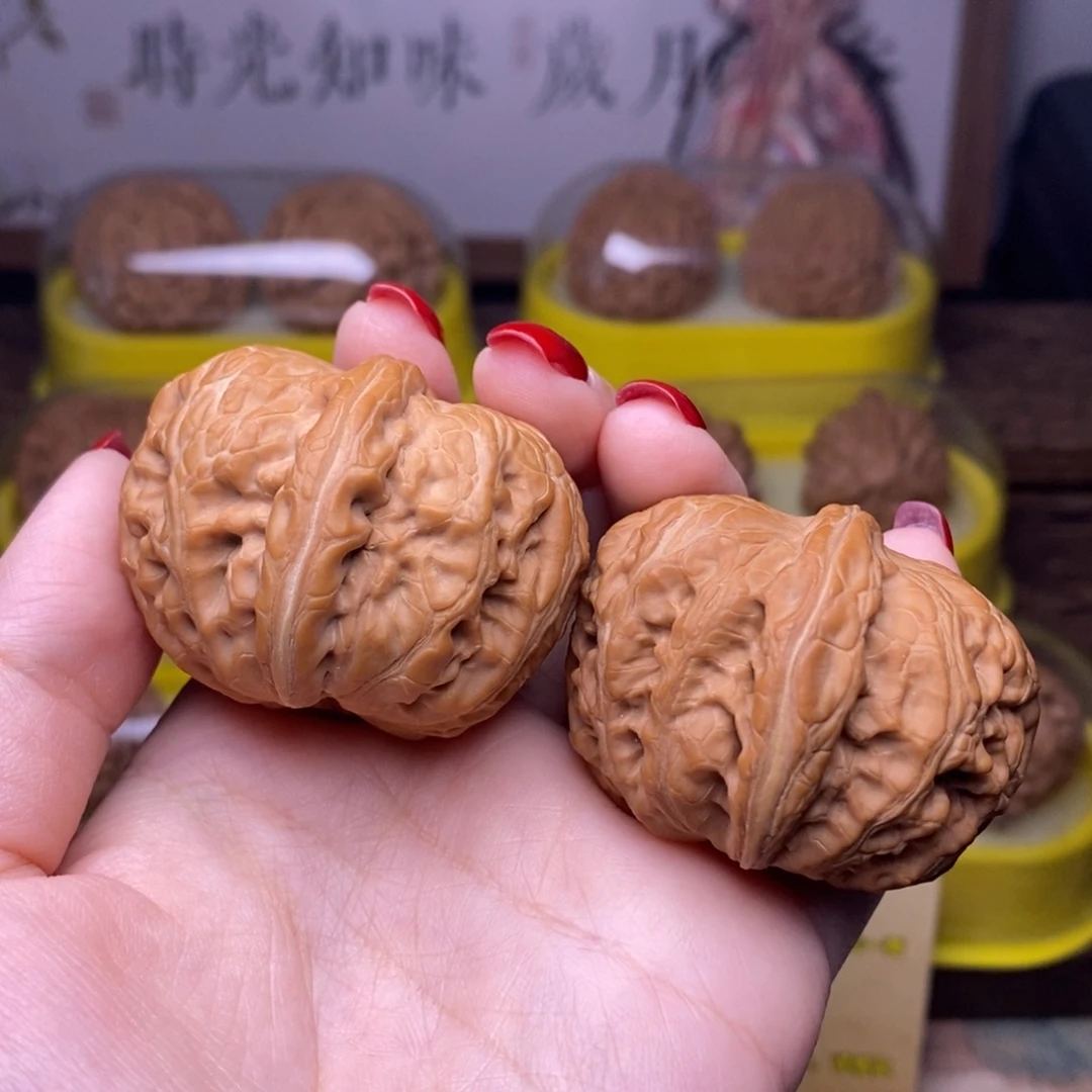 文玩核桃把件、*烬全品44尺平谷元宝