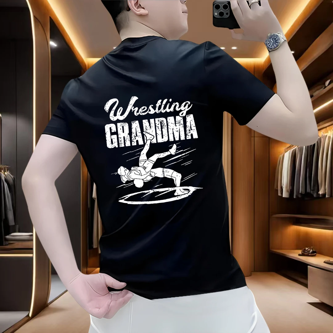 大码T恤短袖男士休闲时尚印花2025夏季新款个性百搭高级感男装潮