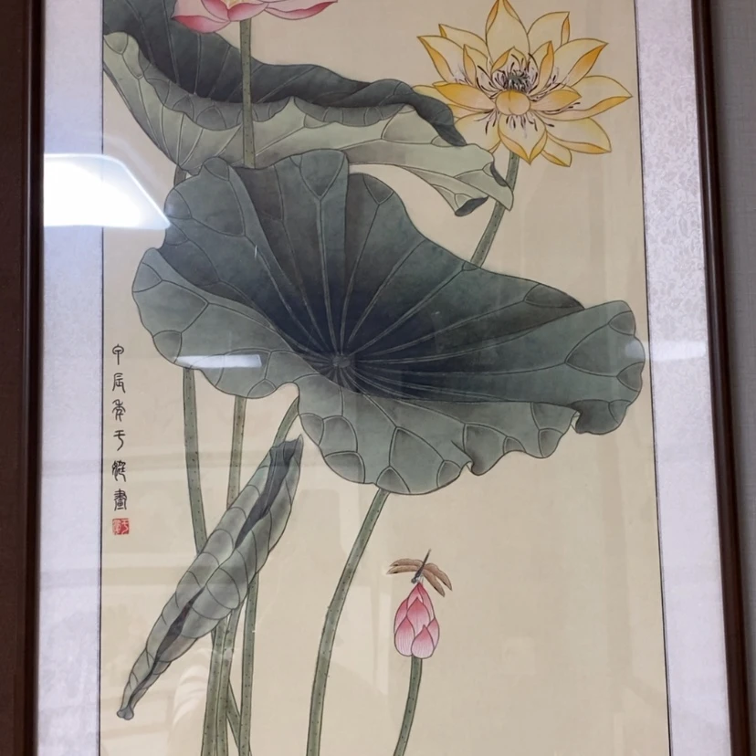 【闪购商品】国画手绘国画工笔带框122.56