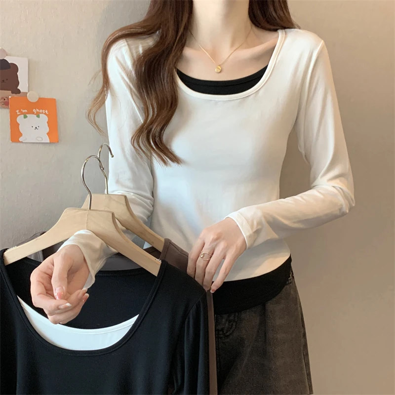 大码女装胖MM春季新款时尚百搭上衣打底衫6229