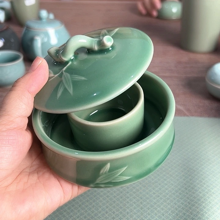 龙泉云间青瓷小米茶器