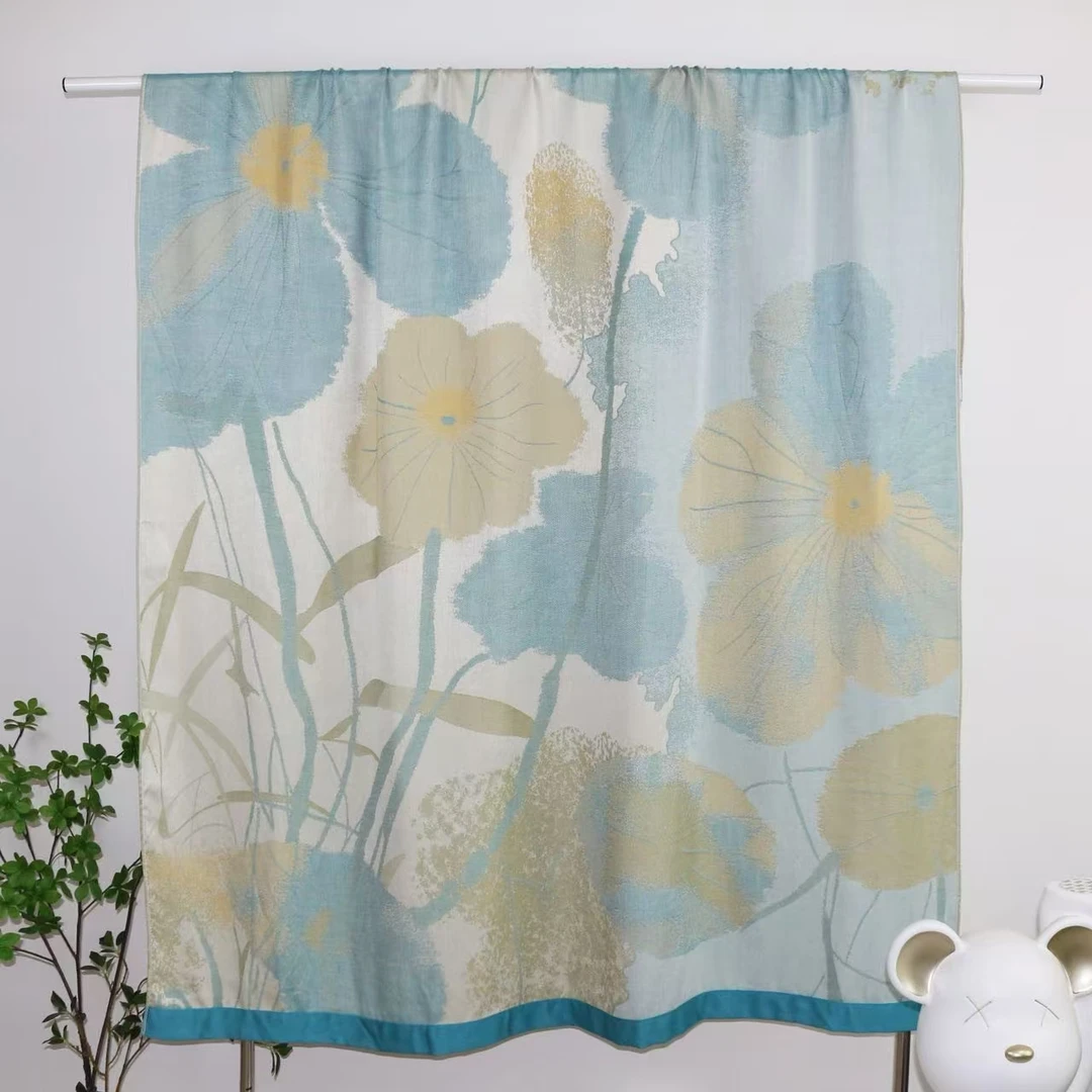 【墨染荷花】120*150竹纤维奥地利天丝冷感毯夏凉被盖毯