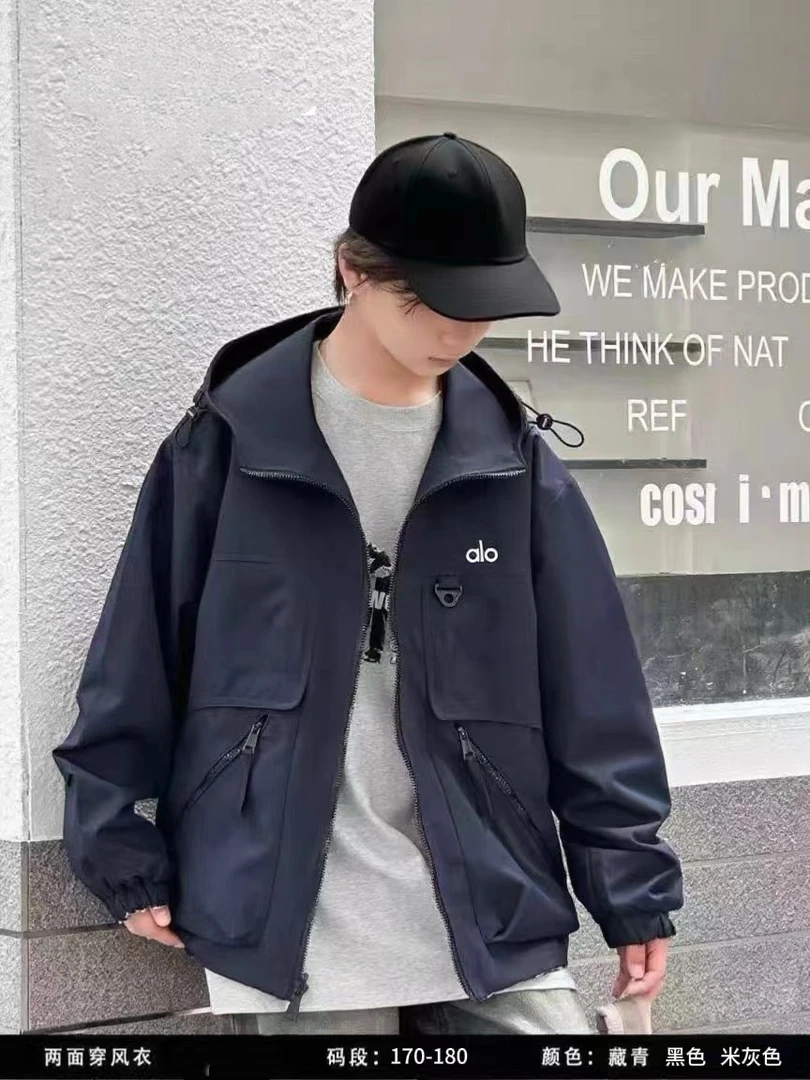 男童青少年秋款拉链口袋刺绣n两面穿风衣 88A31（170-180）男童外套