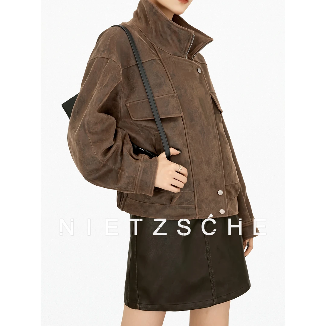 尼采 官方直营｜城南旧事｜鹅绒外套 松弛感飞行员女羽绒服62062