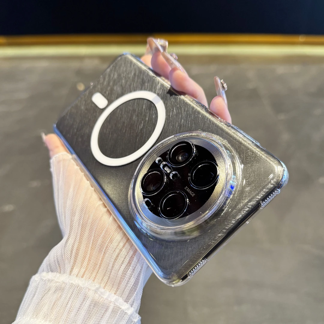 发黄包赔适用于华为mate70pro+手机壳超薄透明pura70全包防摔磁吸