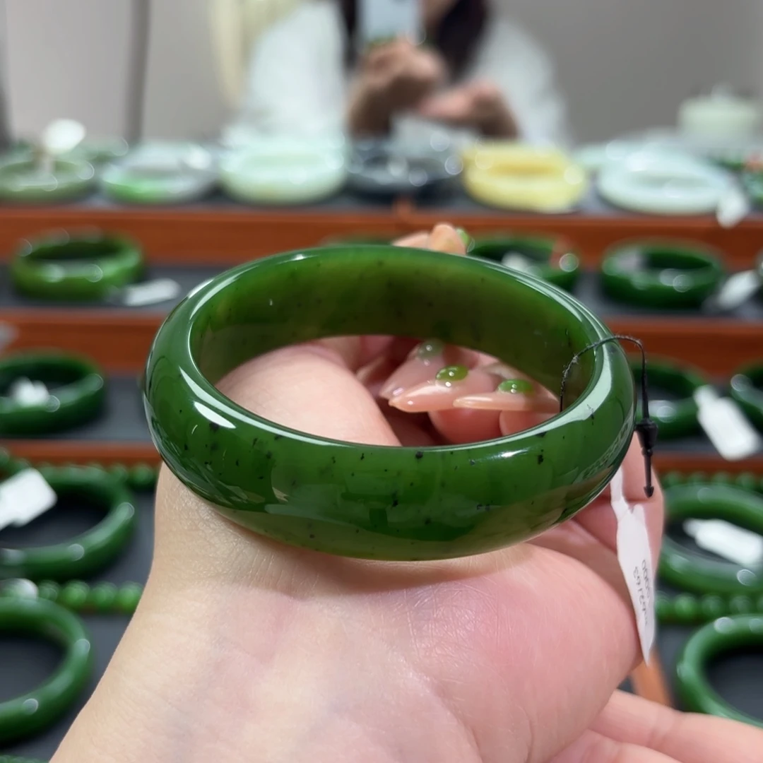 和田玉未镶嵌手镯62-63