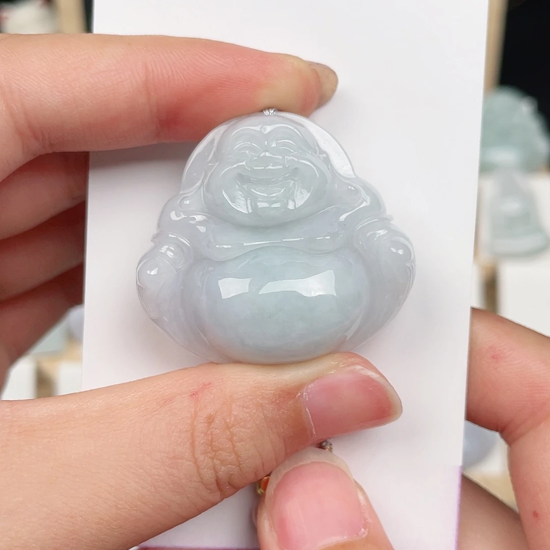 翡翠未镶嵌颈饰佛公