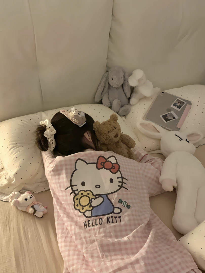 少女甜美可爱卡通凯蒂猫睡衣女春秋新款ins风长袖长裤家居服套装