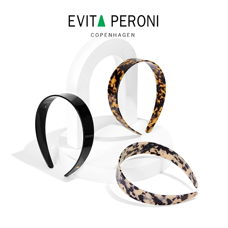 Evita Peroni/依慧达醋酸板材宽边发箍法式复古时尚DB2
