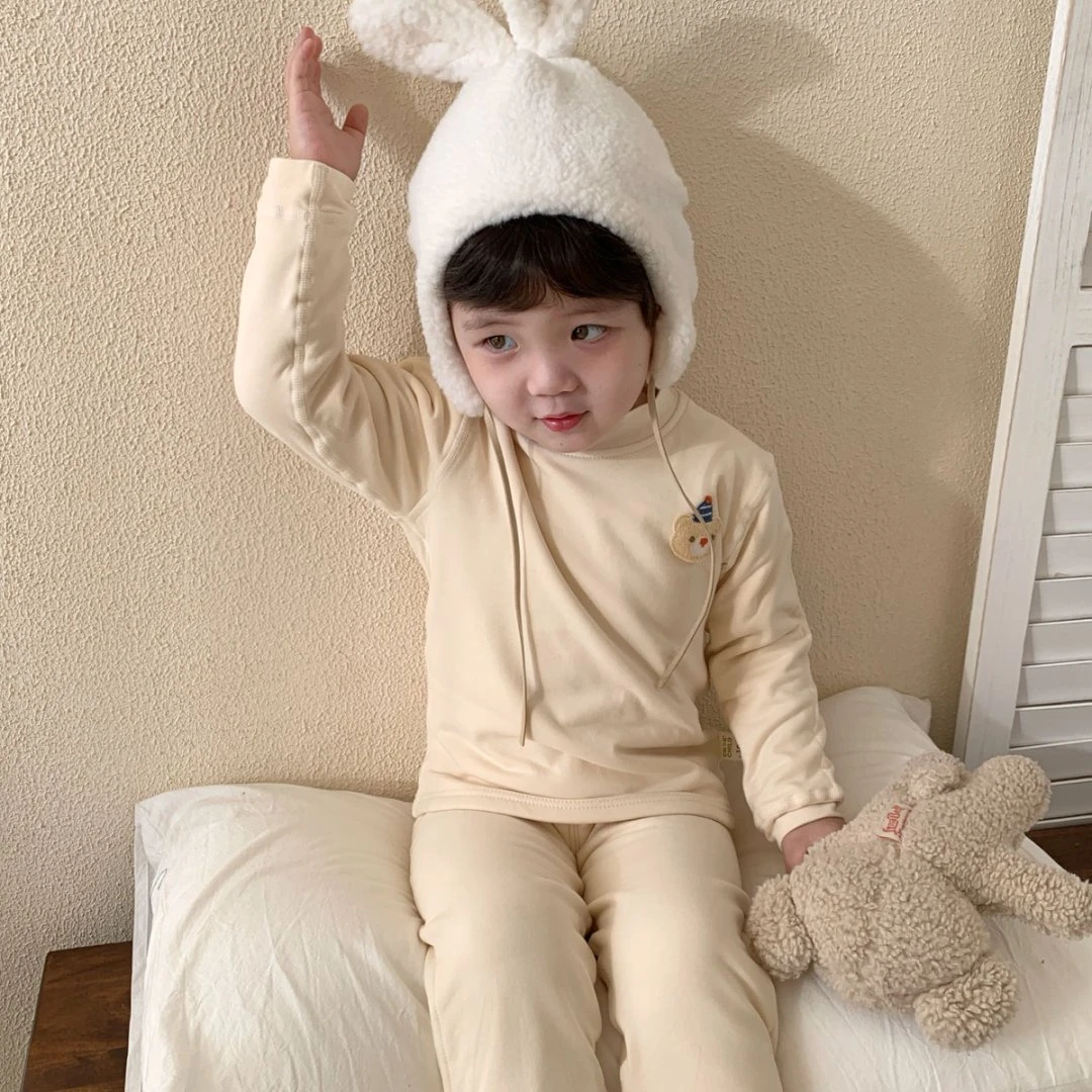 华稚【580G】深秋冬款韩系A类无骨加厚双层蚕丝保暖家居服套装