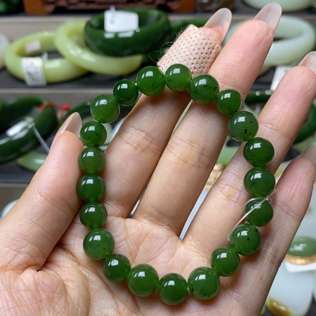 感***未镶嵌手串和田玉（碧玉）