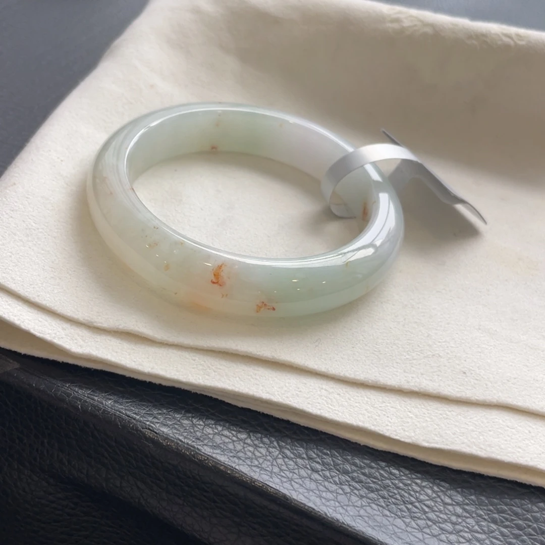 翡翠未镶嵌手镯纹53正圈