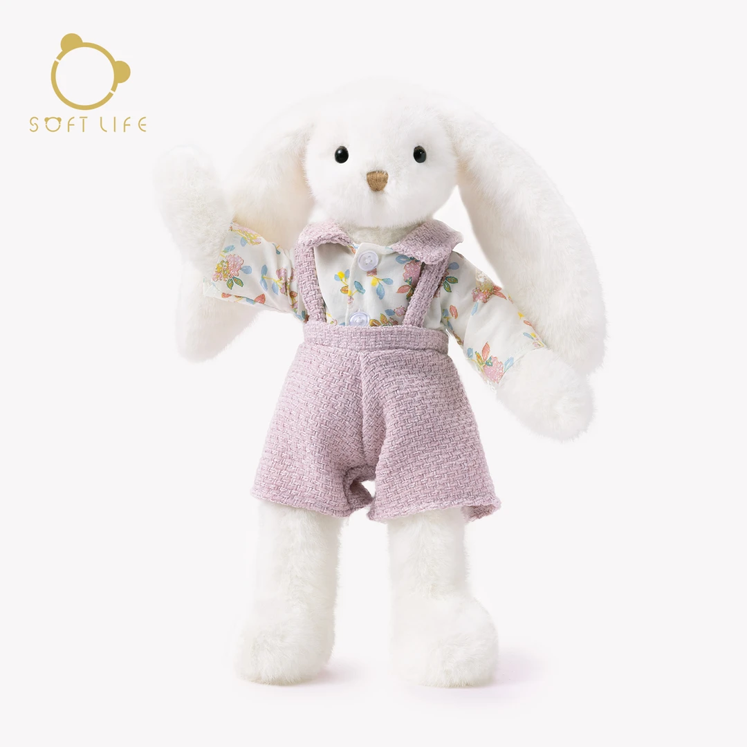SOFT life兔子玩偶毛绒公仔抱睡玩具可爱安抚娃娃可换装礼物女
