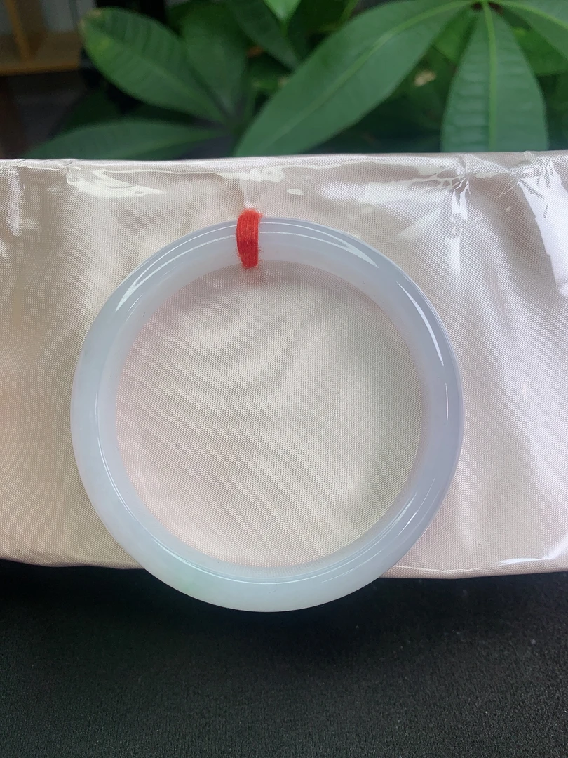 （151号）缅甸天然A货翡翠56-57圈口细糯化正圈手镯