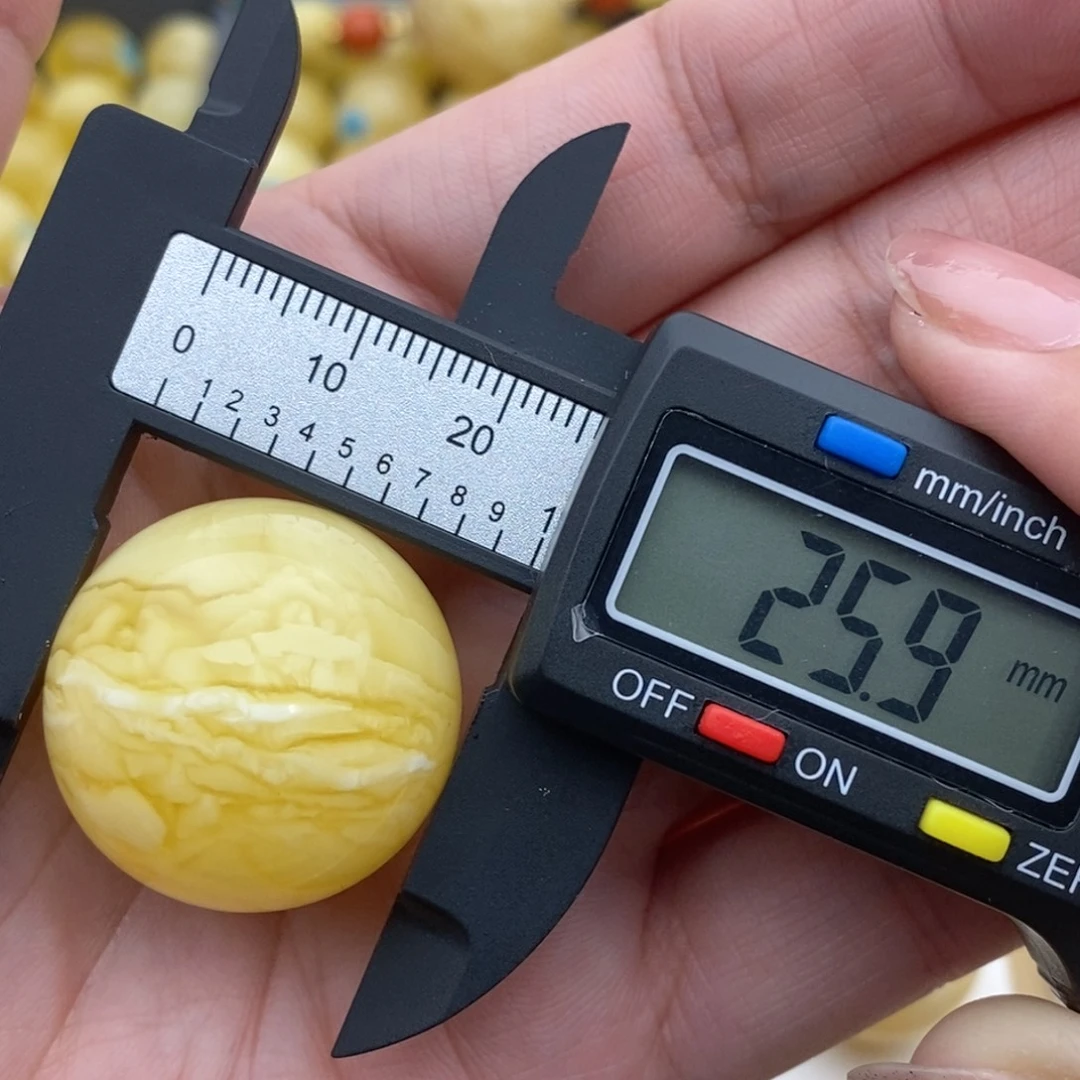 裸石蜜蜡未镶嵌虎皮妖花珠子