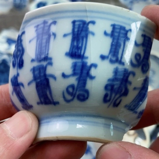 瓷片现代工艺品青花瓷片