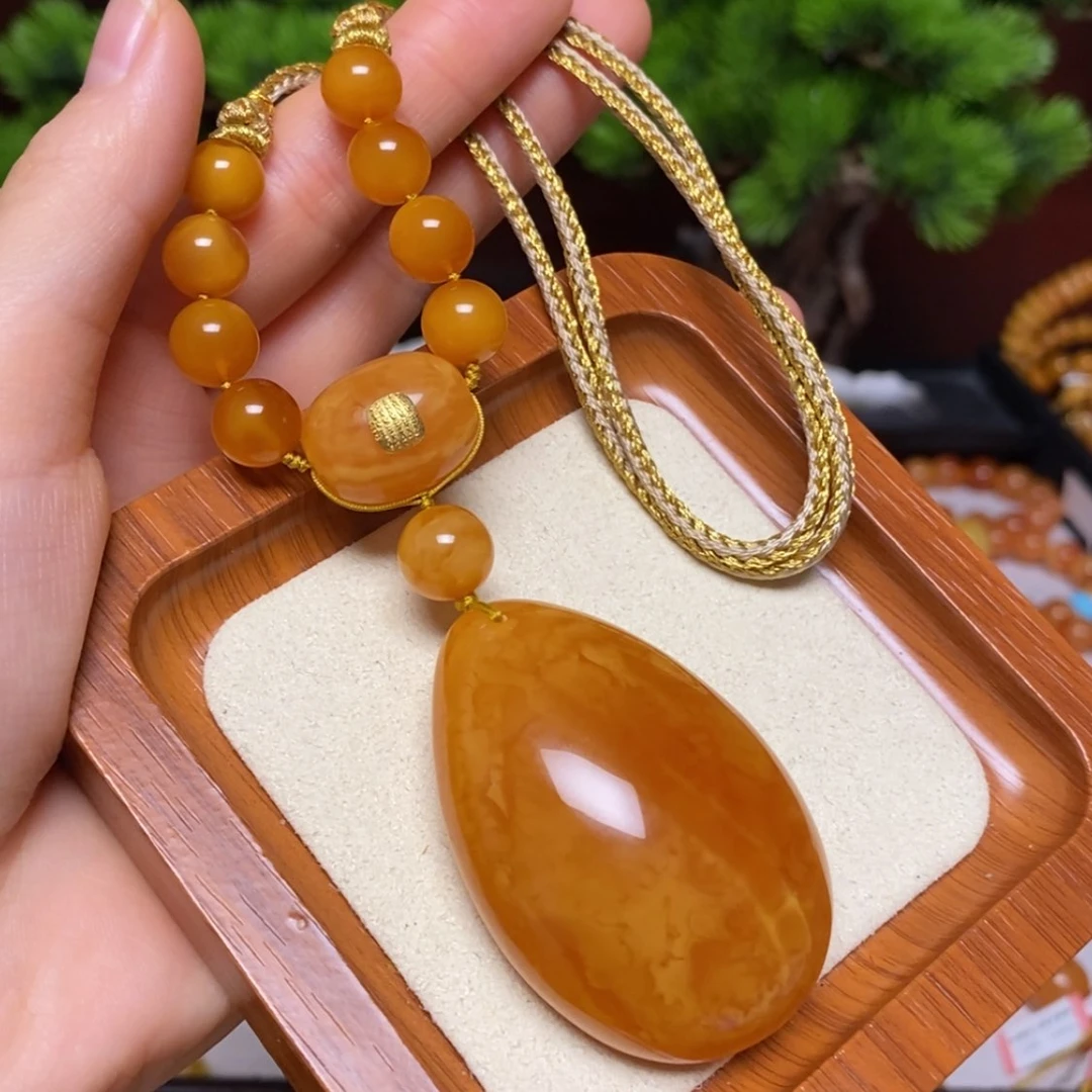 【闪购商品】蜜蜡颈饰未镶嵌项链