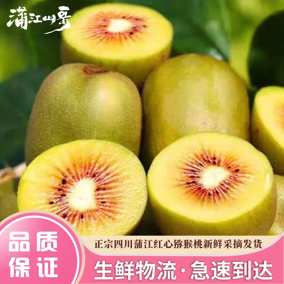 普快正宗蒲江红心猕猴桃新鲜香甜可口营养孕妇小孩批发奇异果40