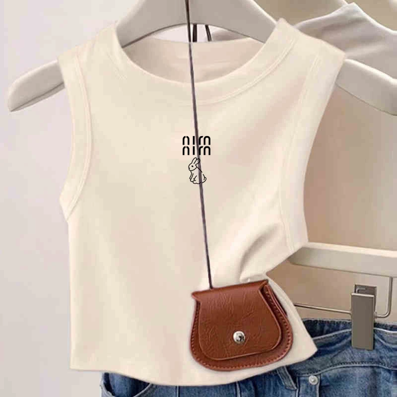 纯棉吊带小背心女内搭运动时尚短款夏季百搭休闲打底外穿无袖上衣