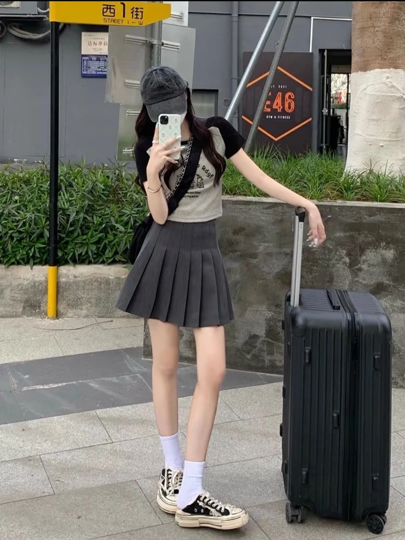 【潮01-100】沐烁服饰针织气质短T恤【以直播间实物为准】