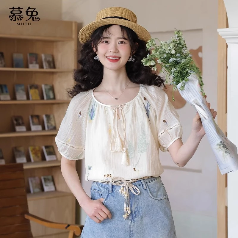 【粉丝专属】25255国风复古立体绣花春季新款长袖百搭设计款显瘦