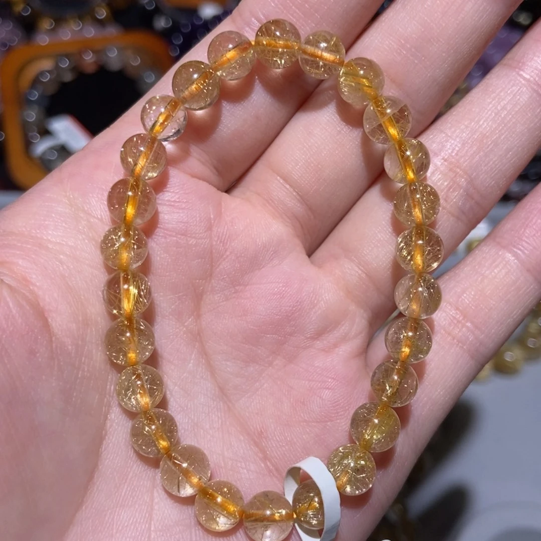 水晶手链未镶嵌金发晶7m