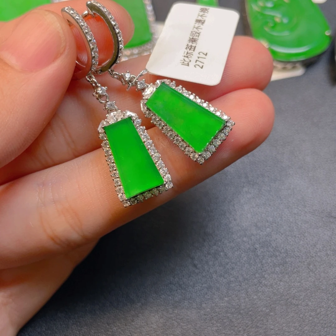 翡翠银S925镶嵌吊坠(不含链)