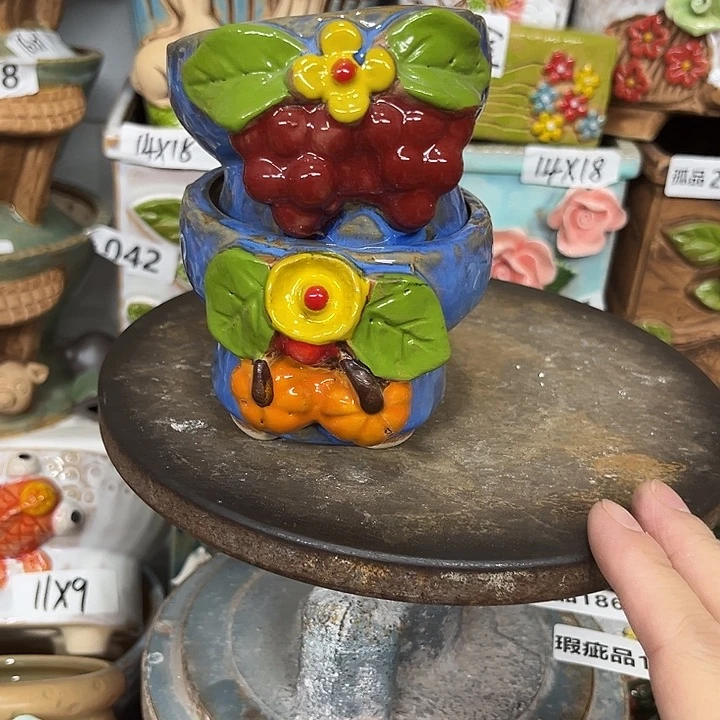 紫砂花盆粗陶材质多肉花盆
