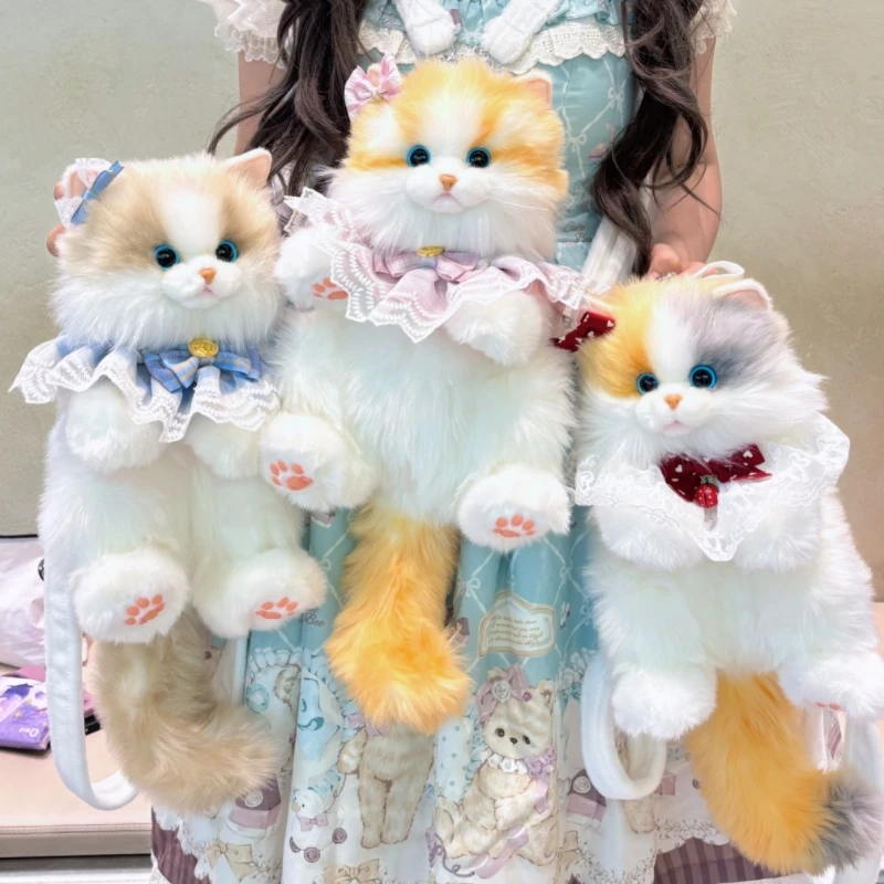 LINGRIVER/玲睿儿三花小猫咪背包仿真包玩偶公仔双肩女生闺蜜礼物