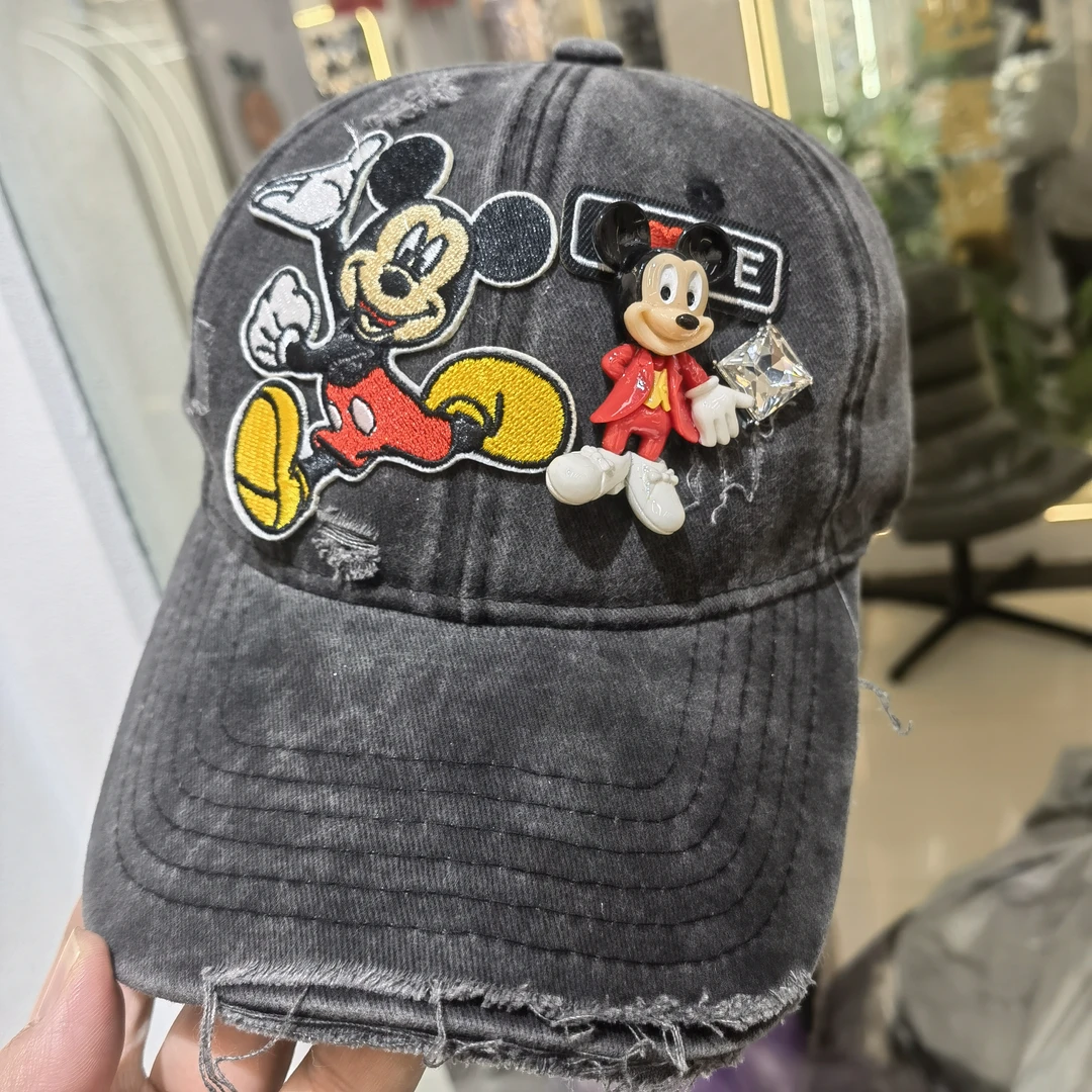 KK009红色米奇灰色棒球帽帽子