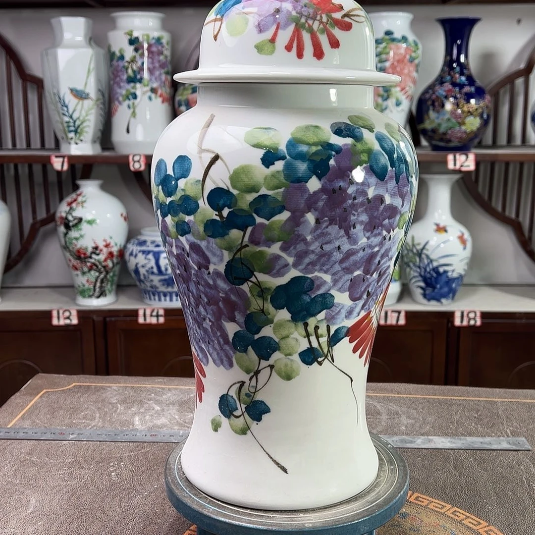 摆件陶景德镇陶瓷将紫