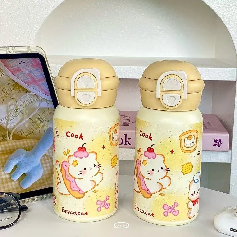 便携简约吃饭精美可爱网红学生大容量少女心弹跳水杯杯子韩版创意