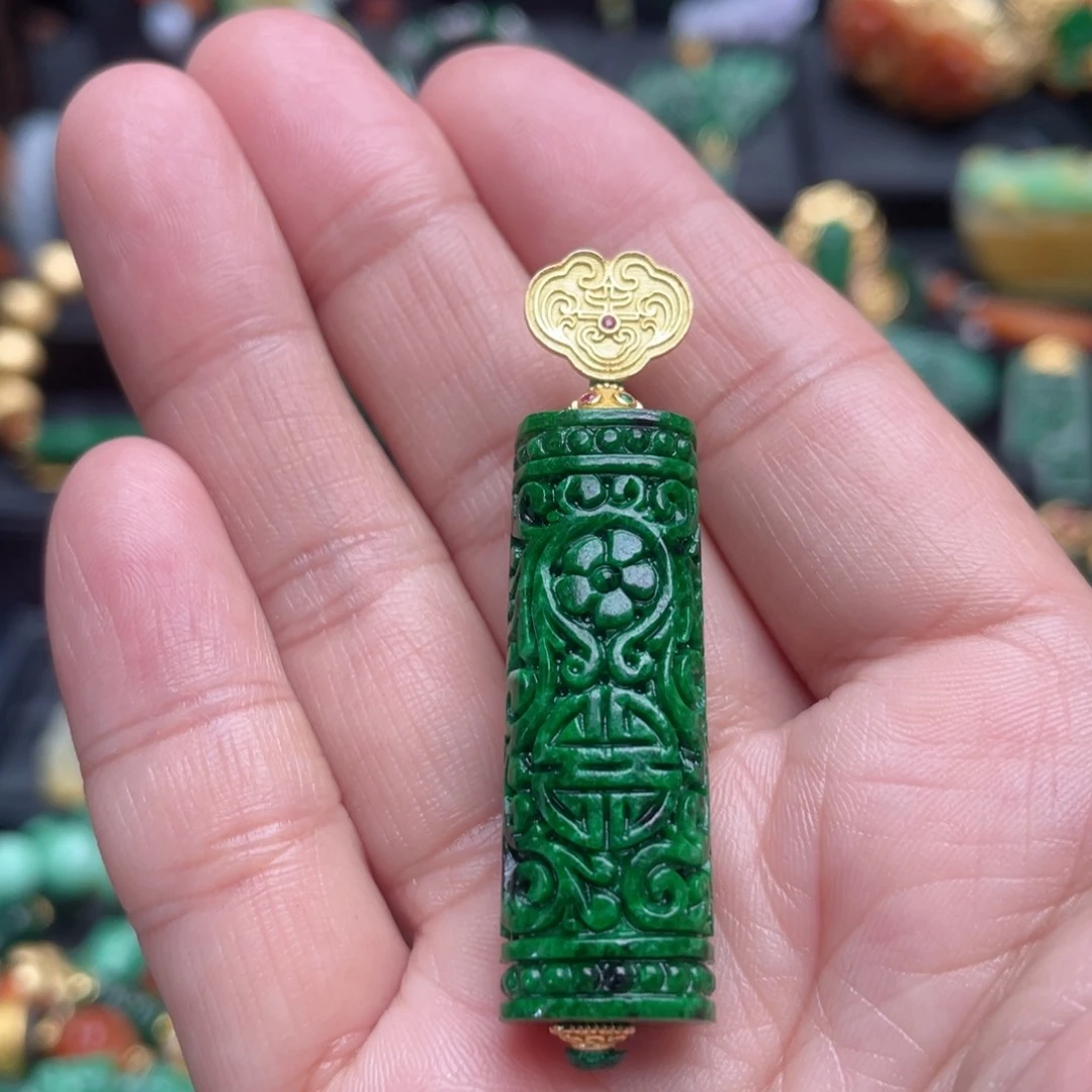 翡翠银S925镶嵌颈饰