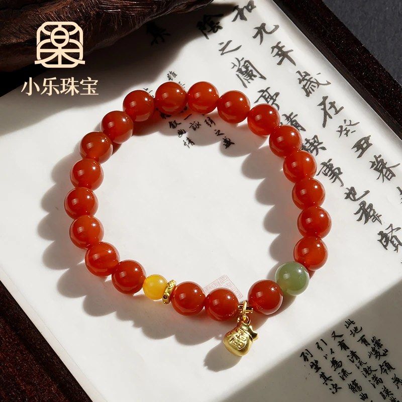 本命年高品质红玛瑙福袋单圈女式手链多样性发一-10347