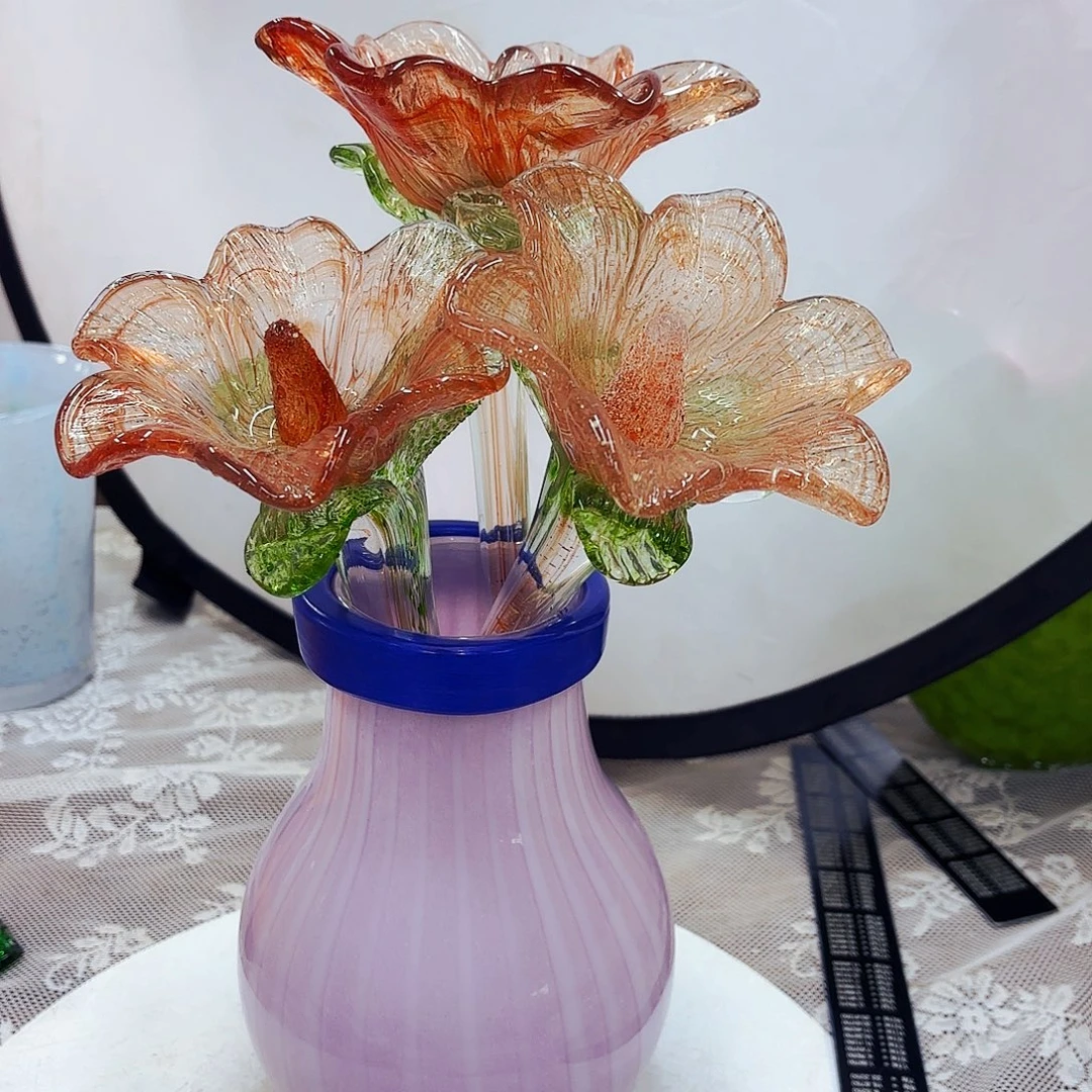 3花1瓶琉璃花瓶花器艺术品