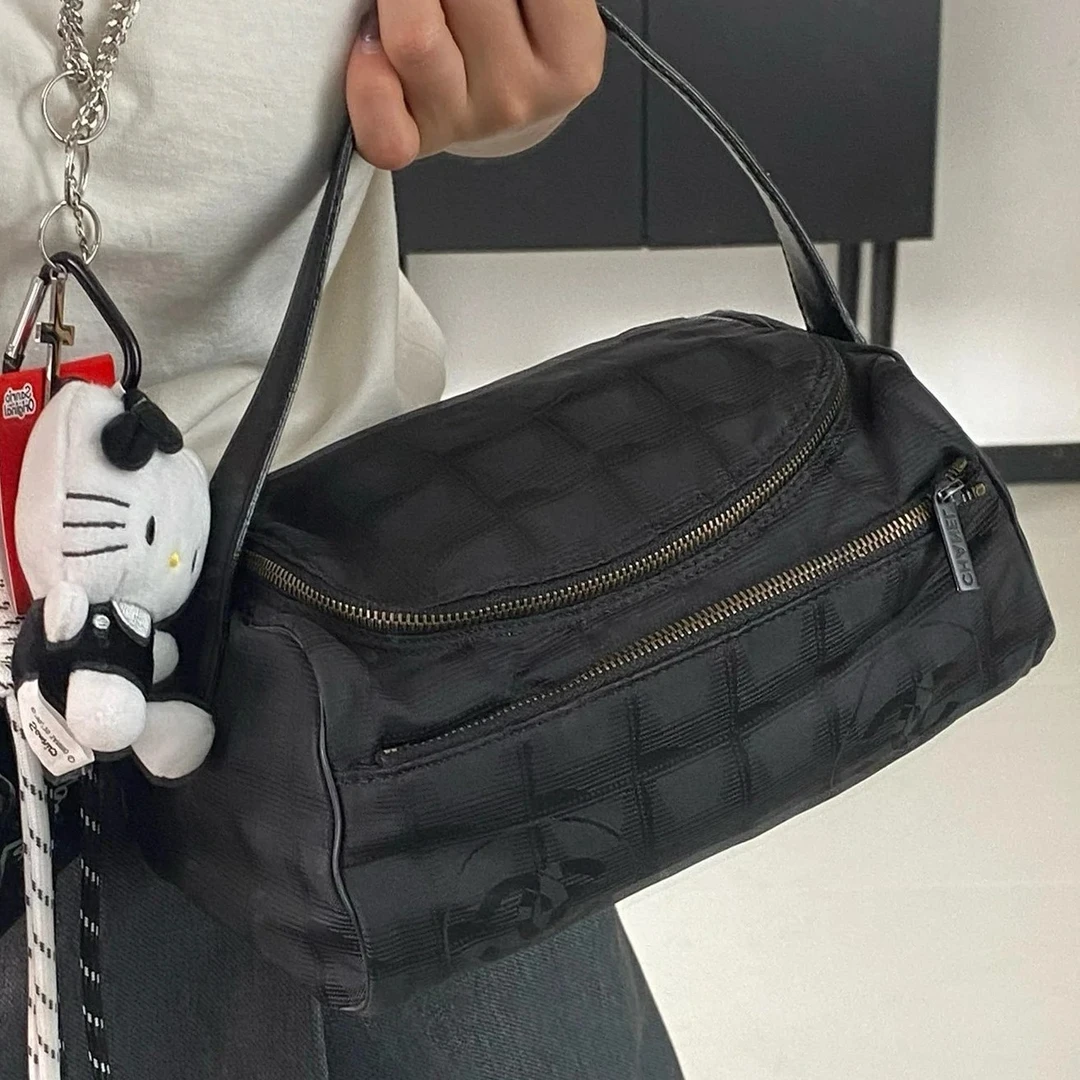 90新 Chanel/香奈儿 香奈儿冰格纹手提饭盒包