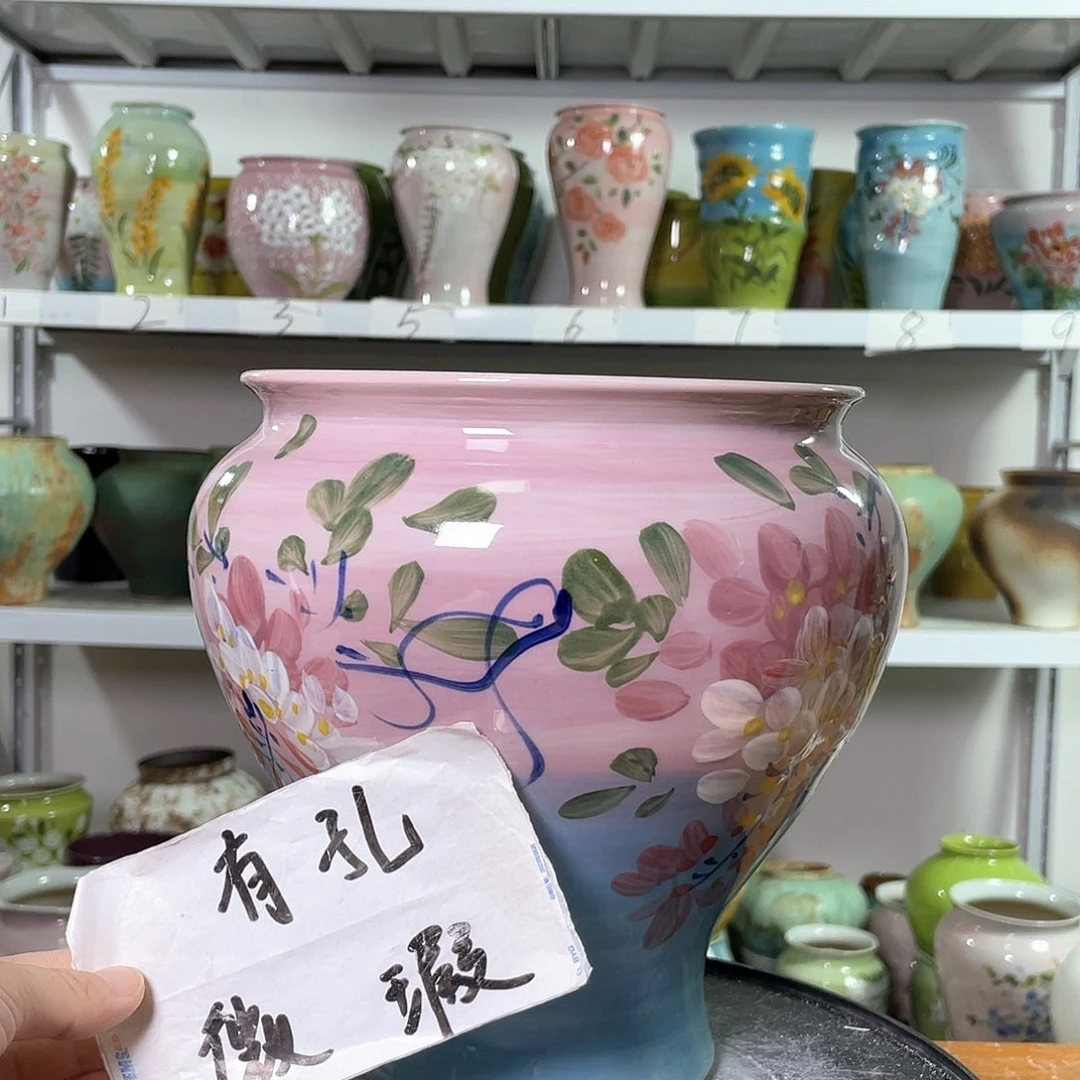 春***哒景德镇陶瓷花盆花器暇256