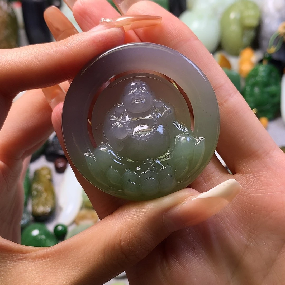 颈饰未镶嵌和田玉?***懒