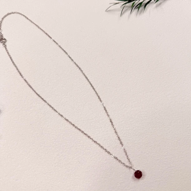 【六六中古】孤品精美红宝石项链ty1286 链长40-43