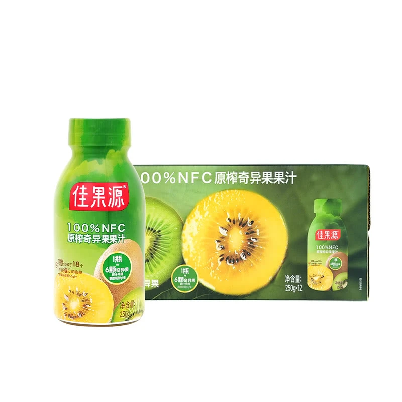 佳果源 100%NFC原榨奇异果果汁250g*12夏日必备饮品